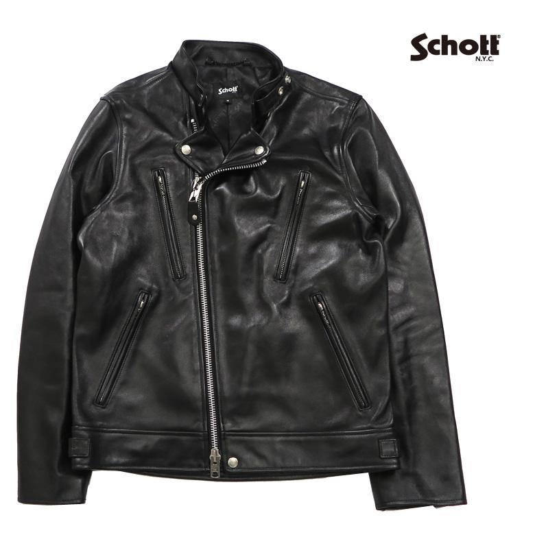 ショット Schott ラムレザー ダブル ブレスト ライダース ジャケット 羊革 3101048 :sch3101048:EARTH