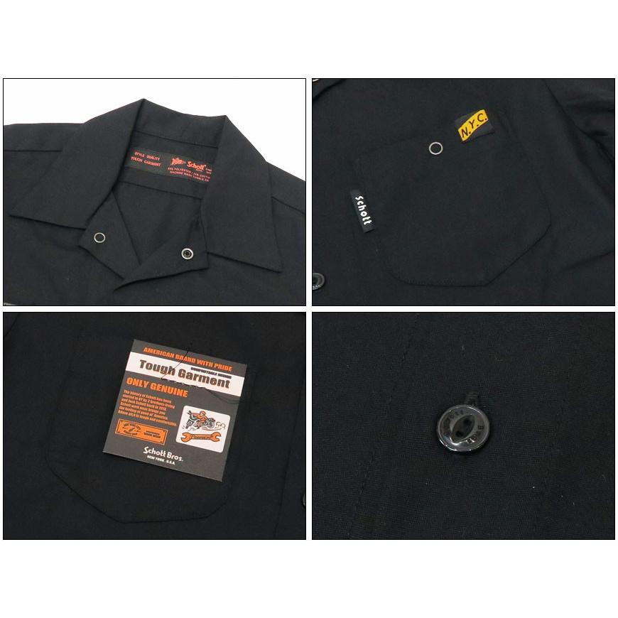 Schott 半袖シャツ ブラック 楽天市場】【ポイント10倍】Schott ショット CNワークシャツ ワーク