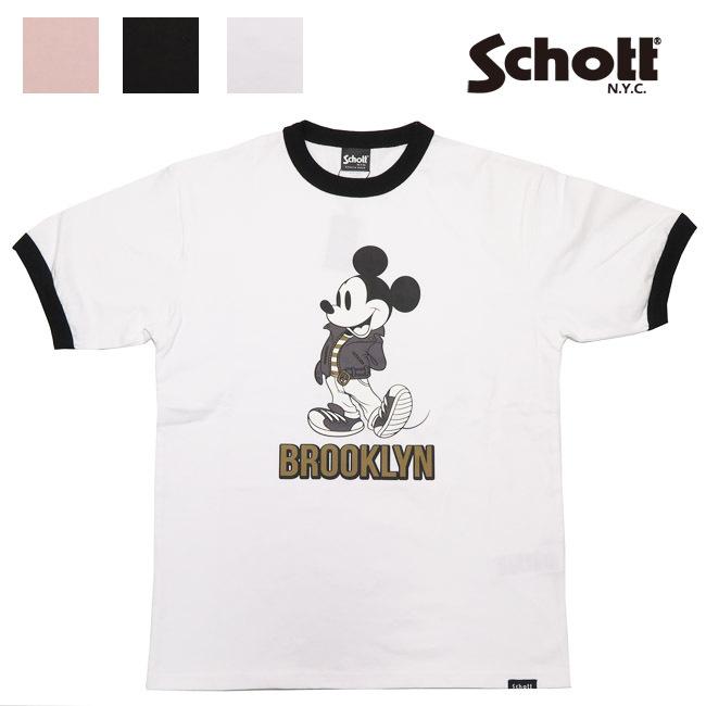 ショット Schott Disney コラボ 半袖 Tシャツ Brooklyn ミッキーマウス ディズニー 21年 春夏 新作 Sch Earth Market 通販 Yahoo ショッピング
