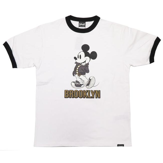 ショット Schott Disney コラボ 半袖 Tシャツ Brooklyn ミッキーマウス ディズニー 21年 春夏 新作 Sch Earth Market 通販 Yahoo ショッピング
