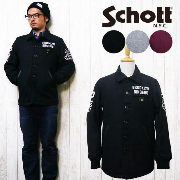 Schott N.Y.C ショット メルトン バーシティ ジャケット Schott N.Y.C ショット メルトン バーシティ ジャケット