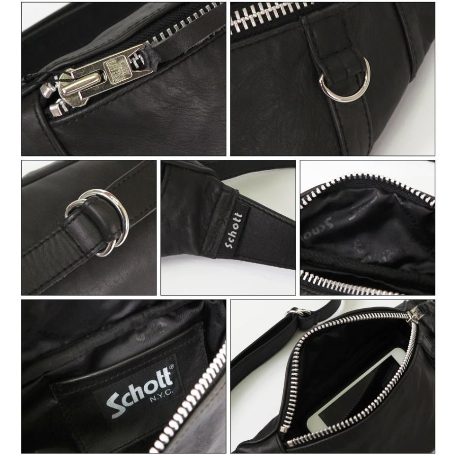 Schott レザーポーチ　美品　ブラック　ショット　ショルダーバッグ Schott WOMEN'S LEATHER ACCESSORIES COLLECTION｜Schott NYC OFFICIAL