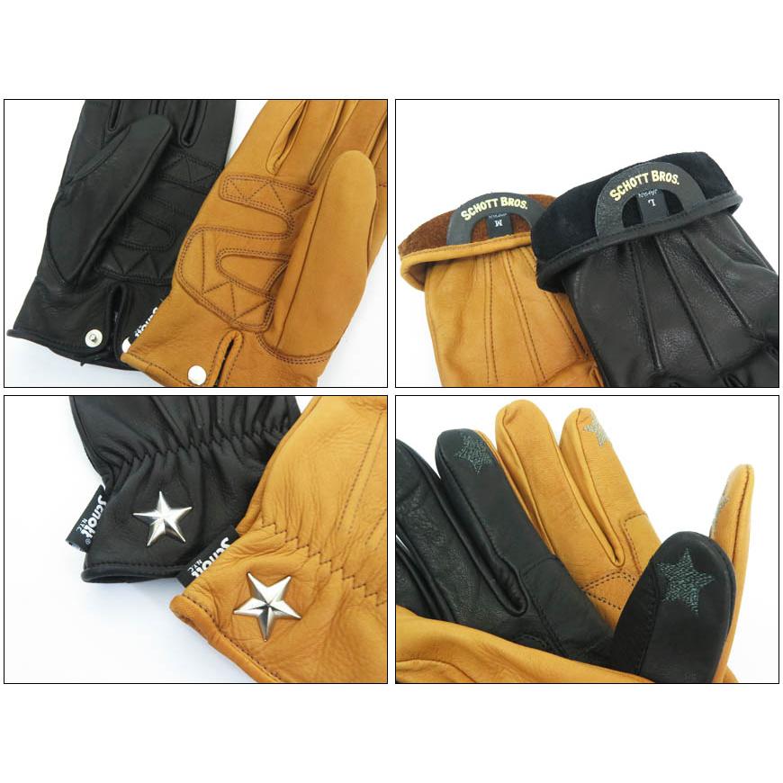 Schott N.Y.C（ショット） Schott レザー ONESTAR GLOVE ワンスター