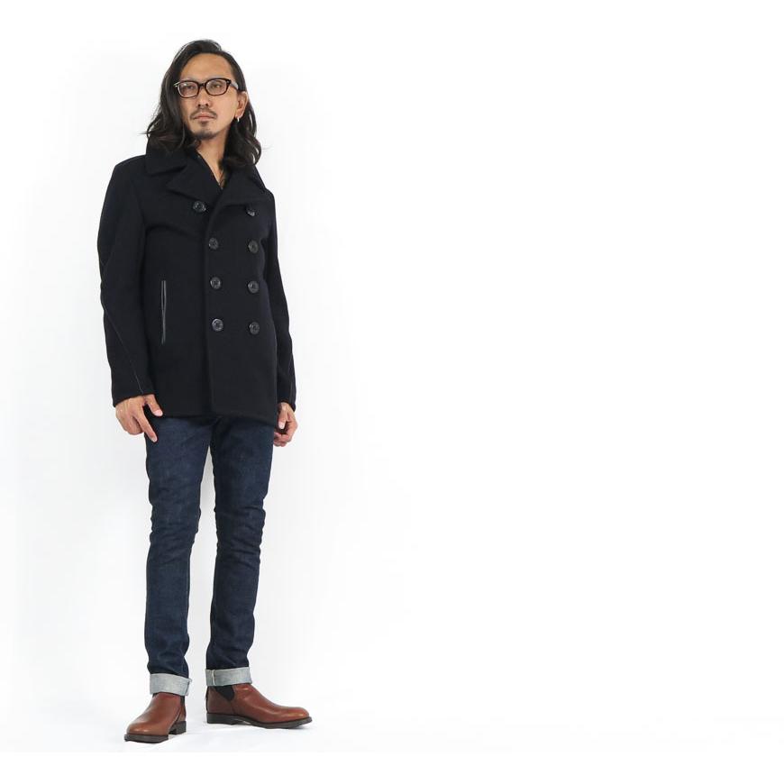 Schott N.Y.C ショット ピーコート レザーパイピング 740C Schott N.Y.C ショット ピーコート レザーパイピング 740C