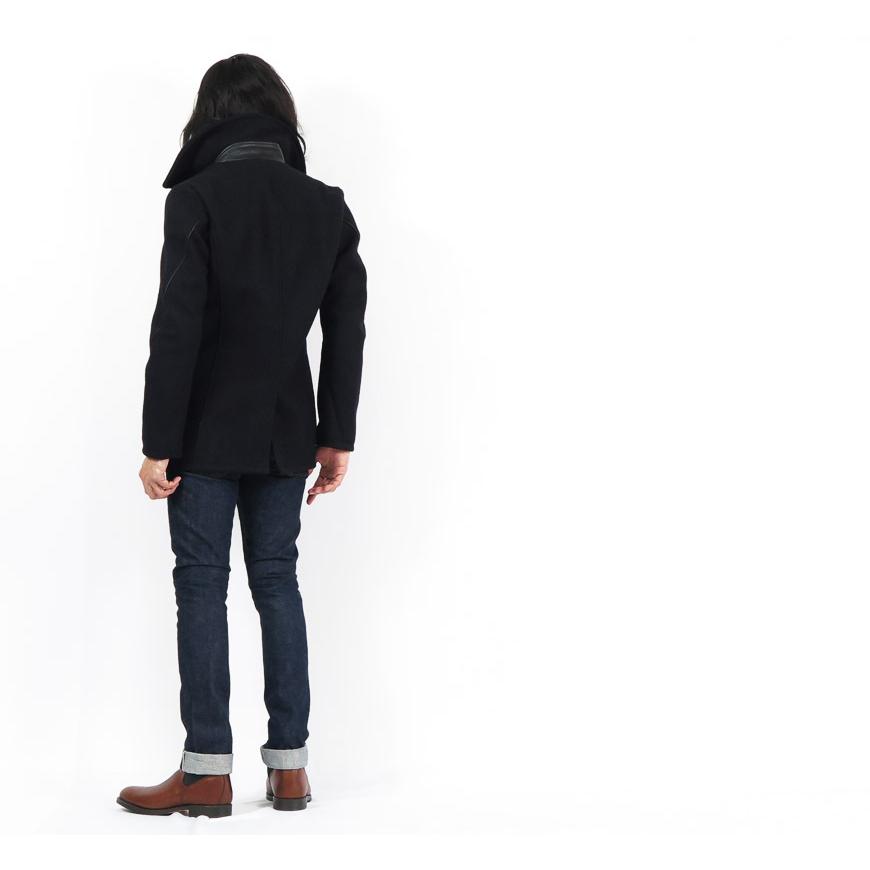 Schott N.Y.C ショット ピーコート レザーパイピング 740C Schott N.Y.C ショット ピーコート レザーパイピング 740C