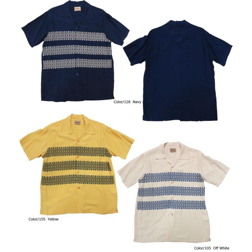 STYLE EYES（スタイルアイズ） レーヨンオープンシャツ 半袖 刺繍