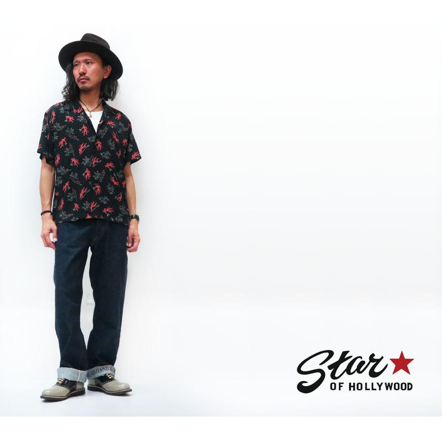 STAR OF HOLLYWOOD スターオブハリウッド 半袖 オープンカラー シャツ