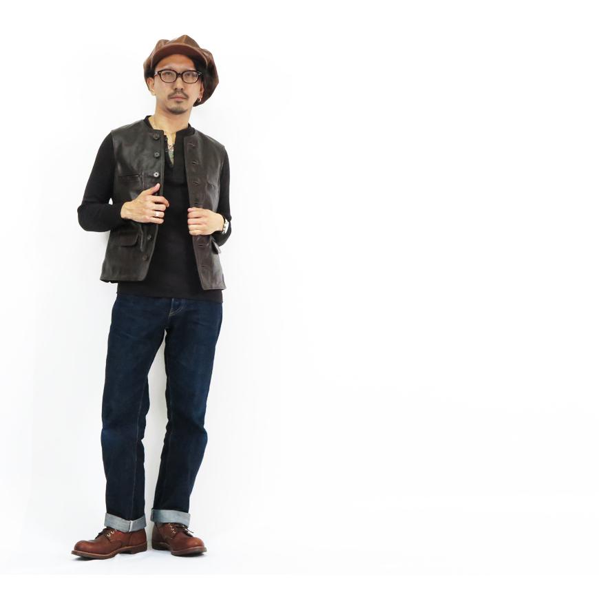 エアロレザー AERO LEATHER エリートコレクション Shackleton Elite シャクルトン レザー ウエストコート ジレ ベスト イタリア産ホースハイド 馬革 レザー 【20の画像