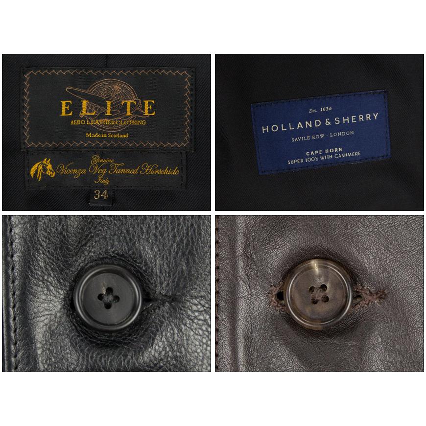 エアロレザー AERO LEATHER エリートコレクション Shackleton Elite シャクルトン レザー ウエストコート ジレ ベスト イタリア産ホースハイド 馬革 レザー 【20の画像