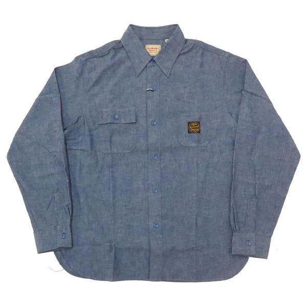 SUN SURF サンサーフ 長袖 ブルー シャンブレー ワーク シャツ SAILOR