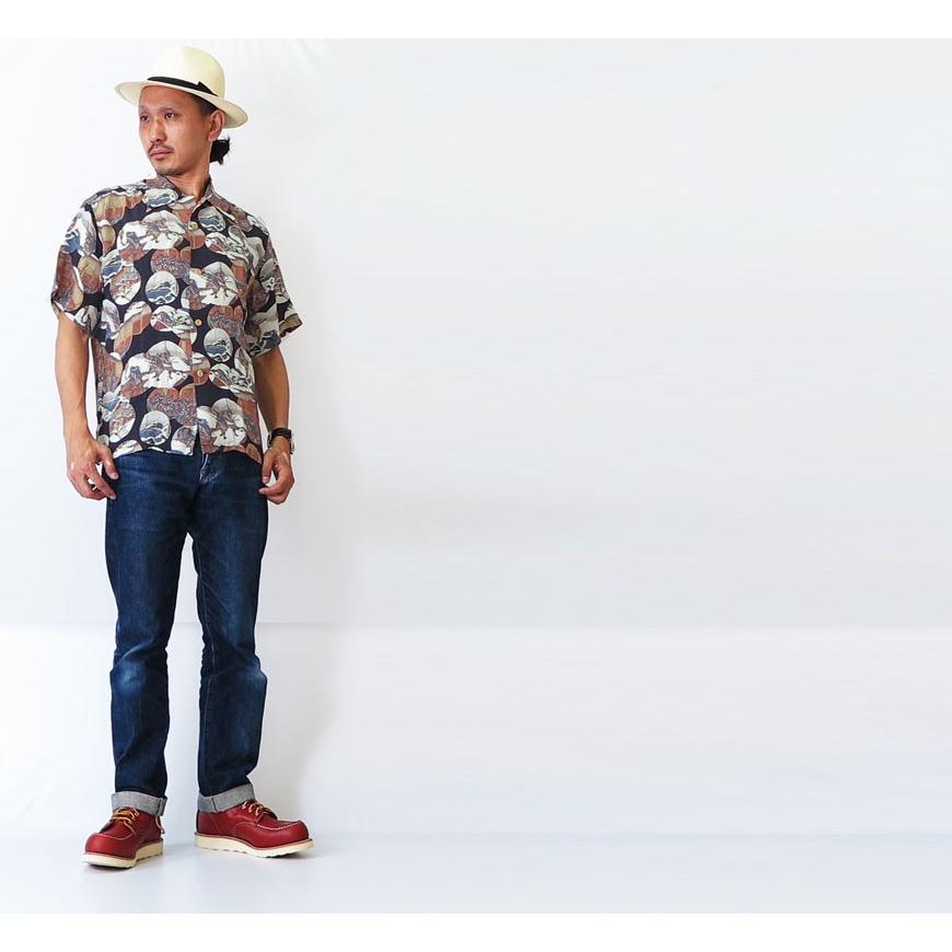 SUN SURF サンサーフ 半袖 ハワイアンシャツ 葛飾北斎 忠臣蔵討入