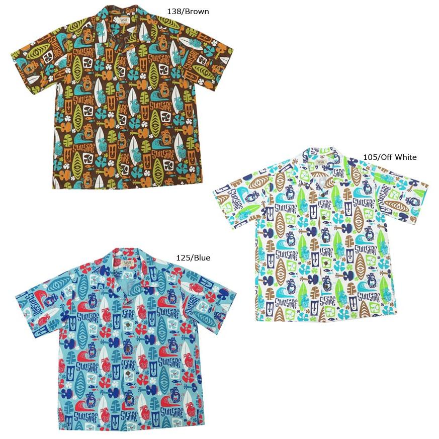 サンサーフ SUN SURF 半袖 コットン アロハシャツ ハワイアンシャツ