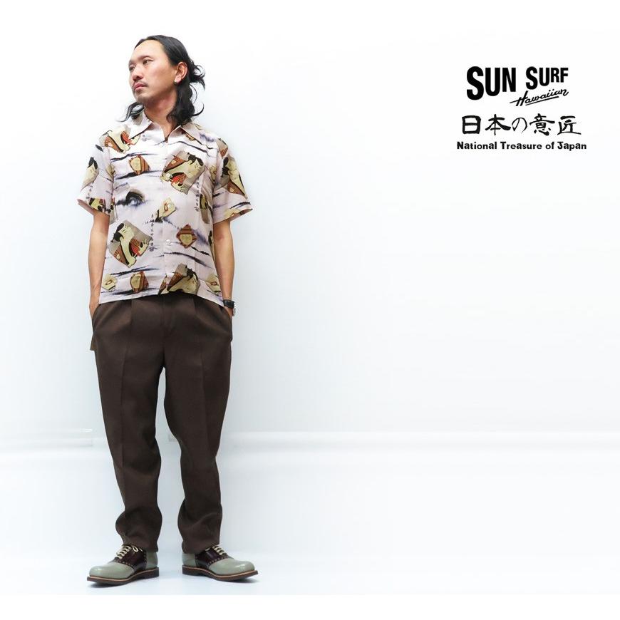 サンサーフ SUN SURF 半袖 レーヨン アロハシャツ ハワイアンシャツ 