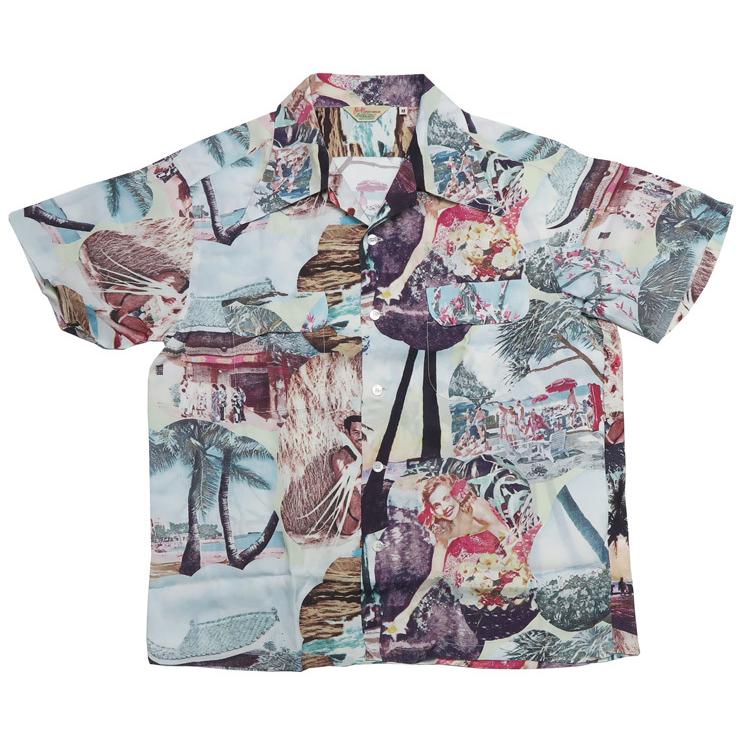SUN SURF サンサーフ 半袖 レーヨン ハワイアンシャツ KAIKAMAHINE