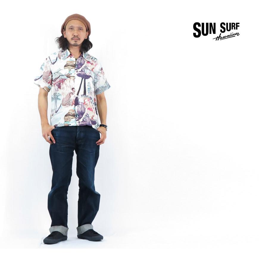 SUN SURF サンサーフ 半袖 レーヨン ハワイアンシャツ KAIKAMAHINE