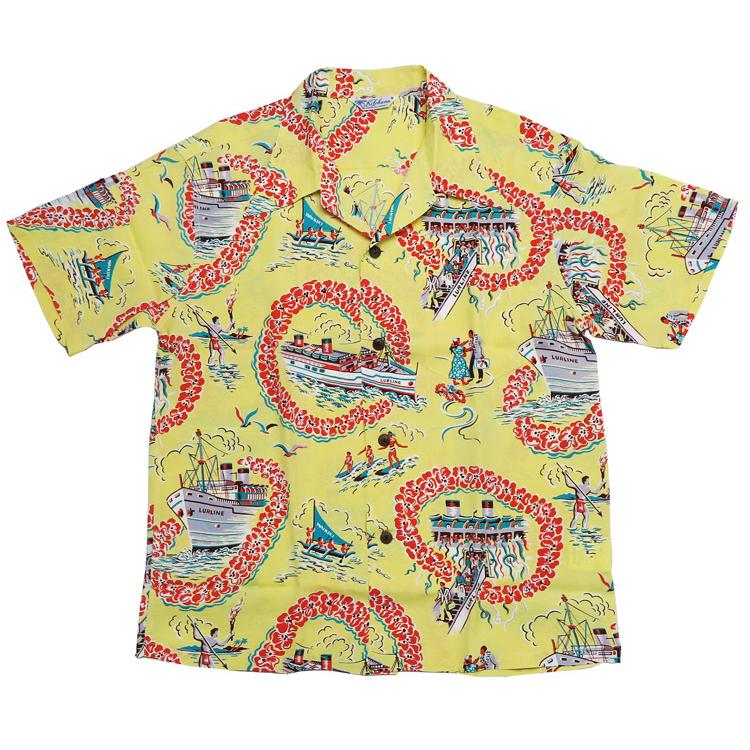 SUN SURF サンサーフ 半袖 レーヨン ハワイアンシャツ MATSON LINE
