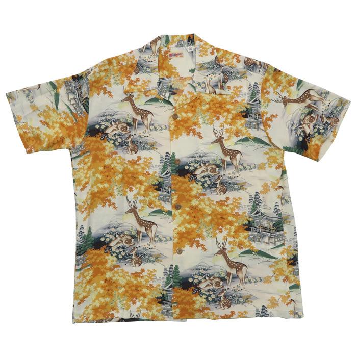 SUN SURF サンサーフ 半袖 レーヨン壁縮緬 ハワイアンシャツ 「DEER 