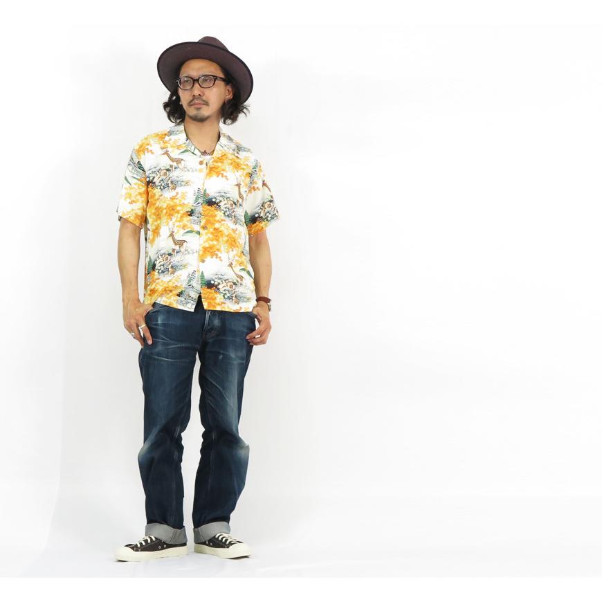 SUN SURF サンサーフ 半袖 レーヨン壁縮緬 ハワイアンシャツ 「DEER