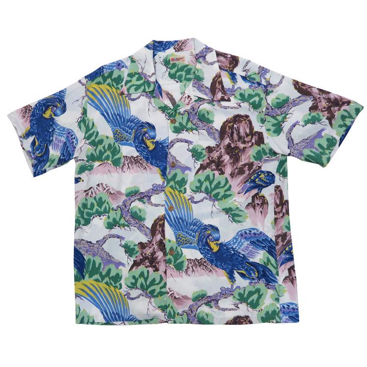 SUN SURF サンサーフ 半袖 レーヨン壁縮緬 ハワイアンシャツ 「ISLAND