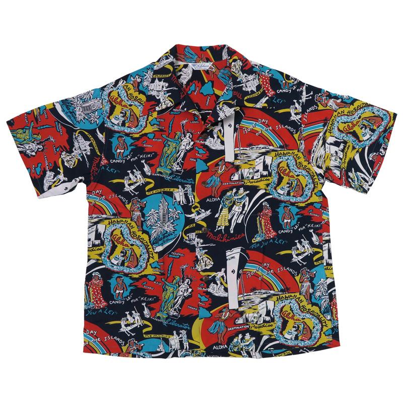 SUN SURF サンサーフ 半袖 レーヨン ハワイアンシャツ 「HAWAIIAN