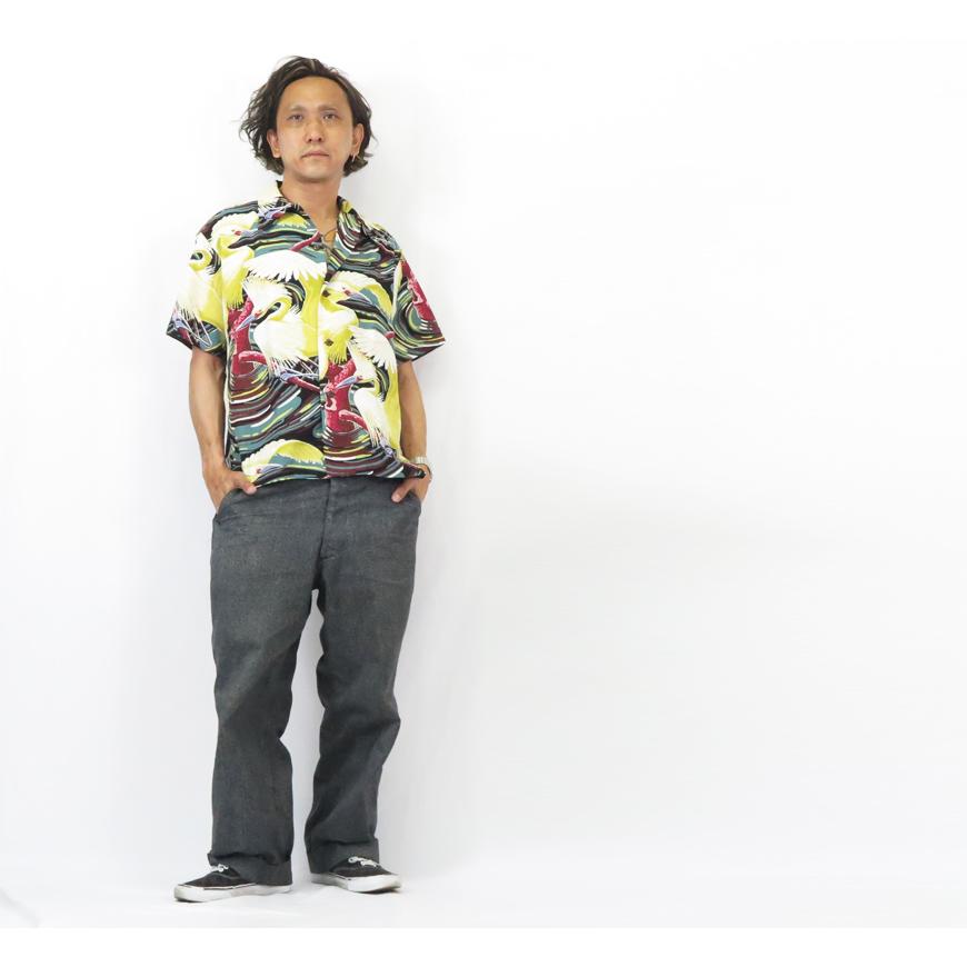 _ʜᴇᴀʀᴛ_さん専用 SUN SURF サンサーフ 半袖 コットン ハワイアンシャツ 「PAIR OF HERON