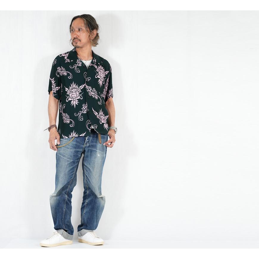SUN SURF サンサーフ 半袖 レーヨン羽二重 ハワイアンシャツ