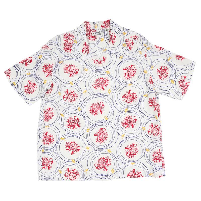 SUN SURF サンサーフ 半袖 レーヨン羽二重 ハワイアンシャツ 「DRAGON