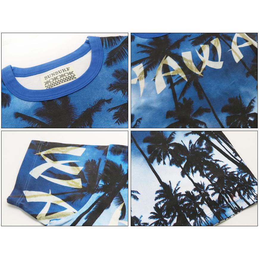SUN SURF サンサーフ 半袖 Tシャツ ハワイアンフォト “HAWAIIAN PALMS