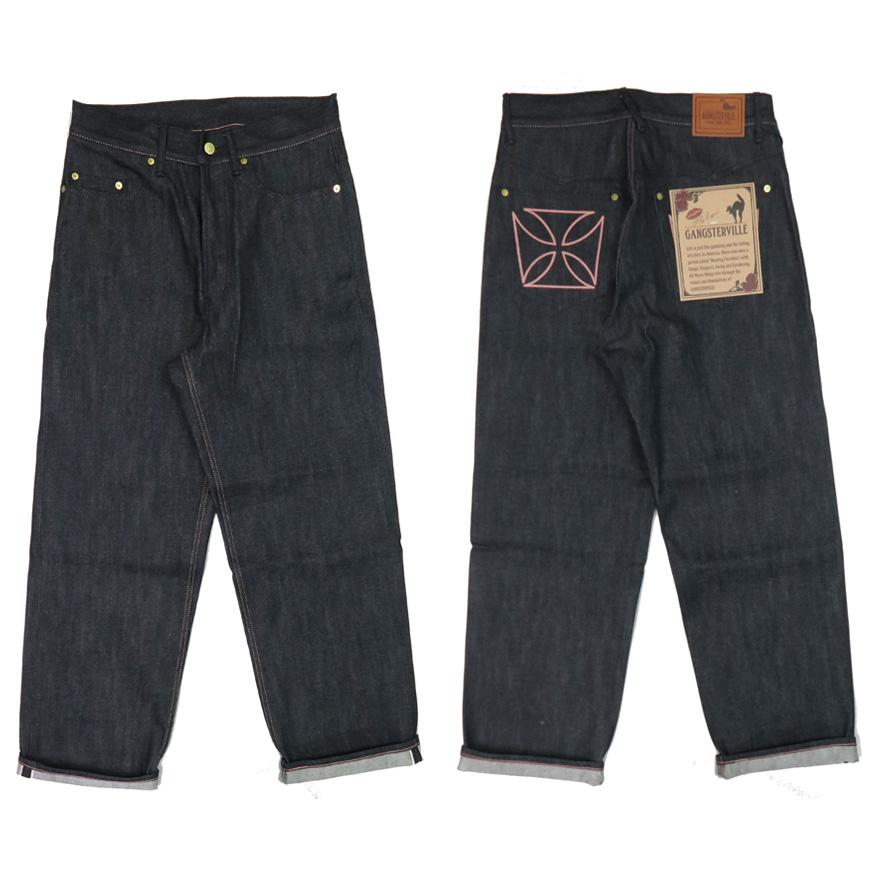 GANGSTERVILLE ギャングスタービル THUG DENIM WIDE BLACK GANGSTERVILLE ギャングスタービル THUG DENIM WIDE BLACK