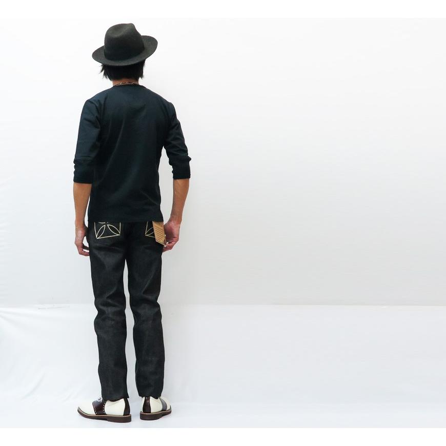 GANGSTERVILLE ギャングスタービル THUG DENIM SLIM "IRON CROSS" ブラック 14oz デニム スリム ジーンズ アイアンクロス 刺繍｜earthmarket1｜07