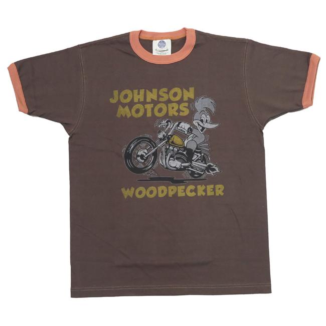 トイズマッコイ TOYS McCOY リンガーネック 半袖 Tシャツ WOODY WOODPECKER  JOHNSON MOTORS TMC2349｜earthmarket1｜02