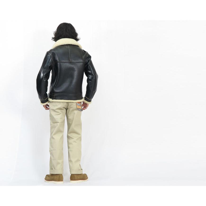 トイズマッコイ TOYS McCOY フライトジャケット シープスキン TYPE B-3 RWA CLOTHING BLACK PLAIN TMJ2327｜earthmarket1｜09