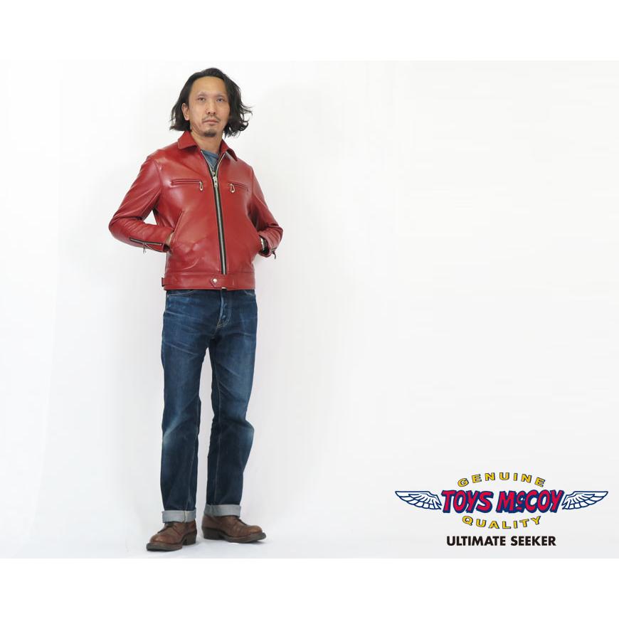 トイズマッコイ TOYS McCOY ディアスキン レザー ジャケット 鹿革 BECK " THUNDERBIRD II" DEERSKIN RED TMJ2337 2024年春夏新作｜earthmarket1｜07