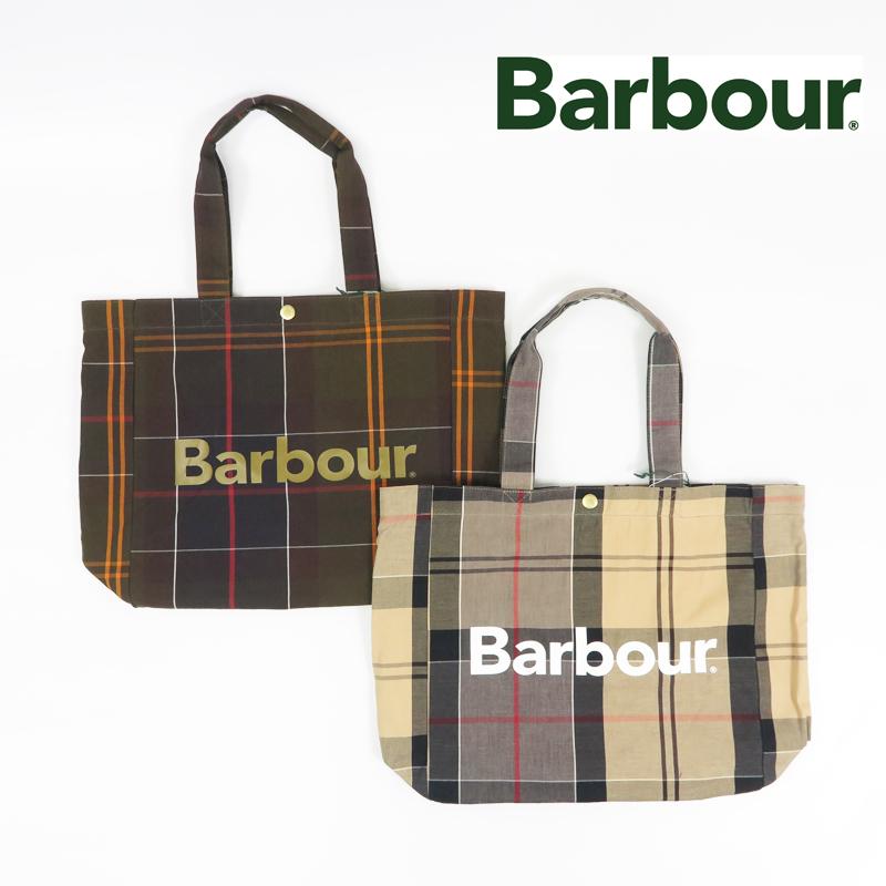 Barbour（バブアー） Telfield タータンチェック ロゴ トートバッグ