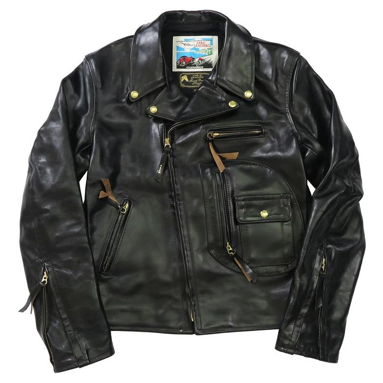 バイク エアロレザーAERO LEATHER 本革 馬革 パンツ ホースハイド R