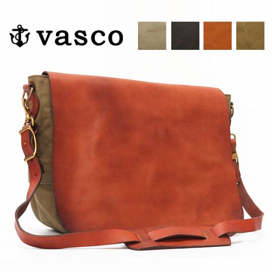 vasco（ヴァスコ） バスコ キャンバス×レザー メイルバッグ LARGE