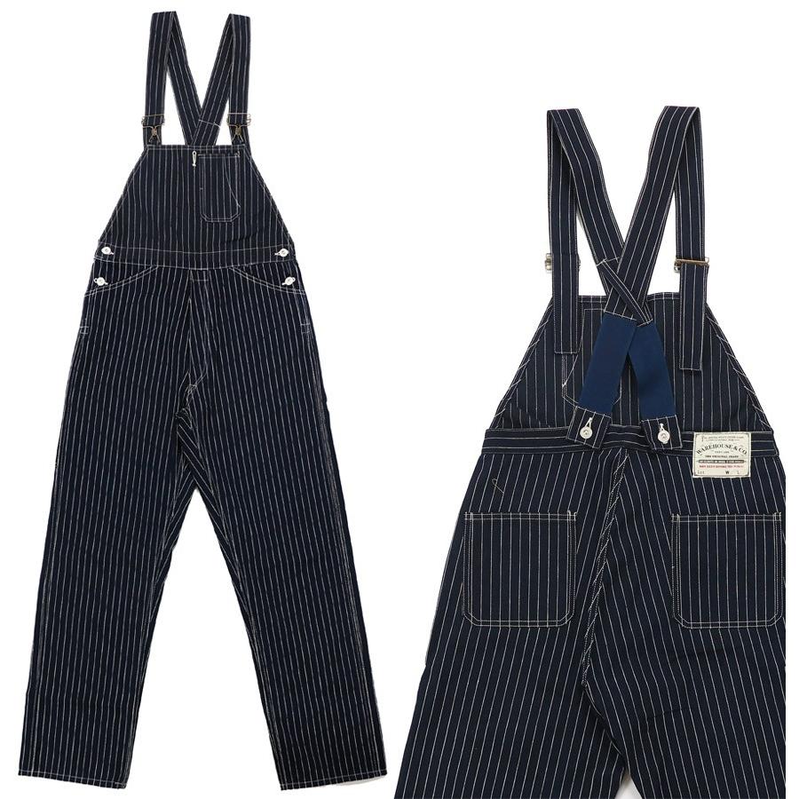 WAREHOUSE ウェアハウス ストライプ ビブオーバーオール ツナギ WAREHOUSE ウェアハウス ストライプ ビブオーバーオール ツナギ