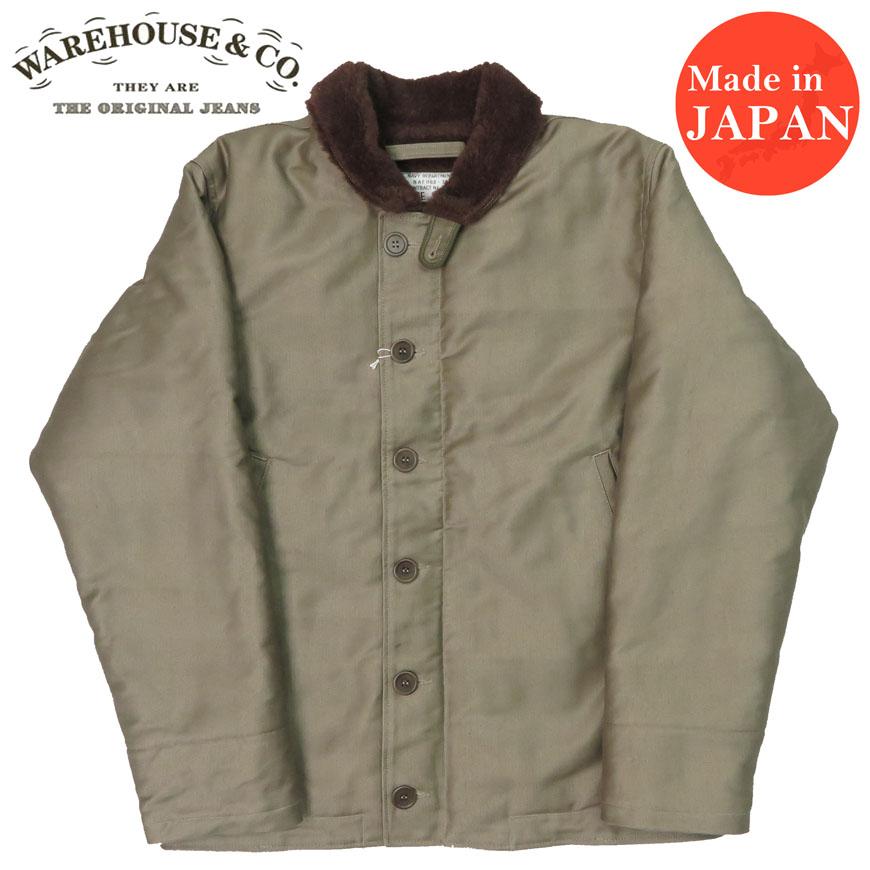 WAREHOUSE ウェアハウス N-1 カーキ NXs-1404 デッキ ジャケット WAREHOUSE ウェアハウス N-1 カーキ NXs-1404 デッキ ジャケット