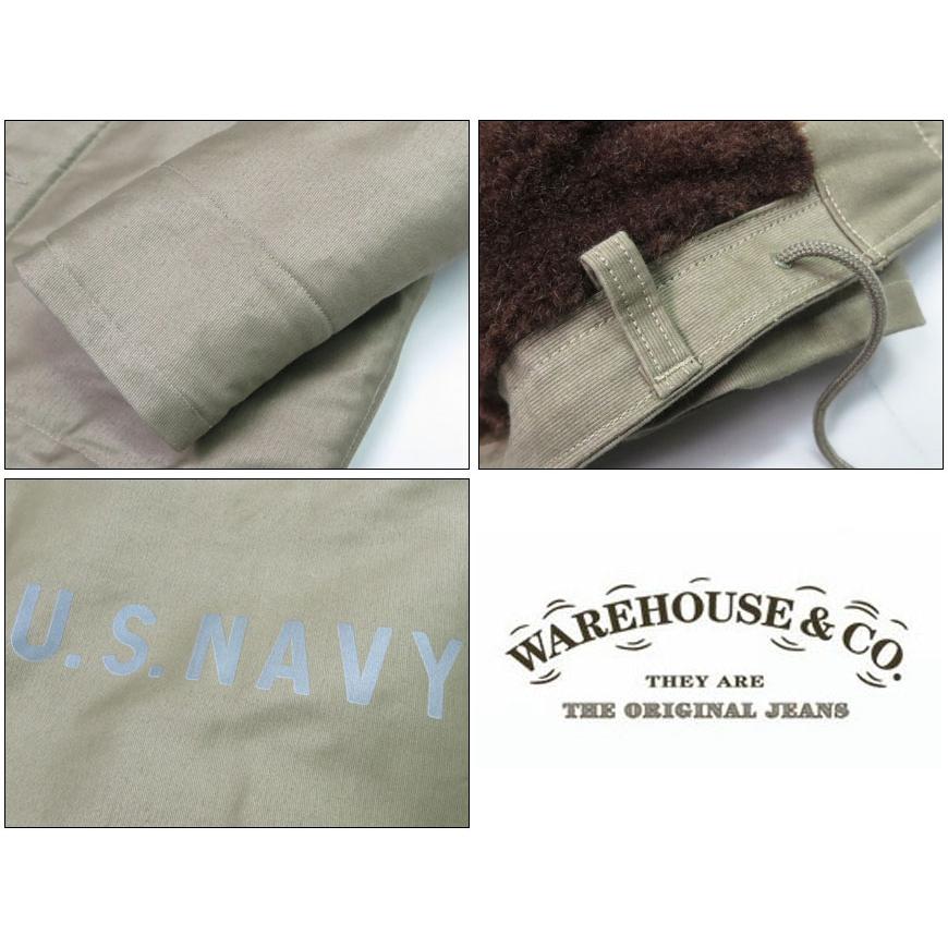 WAREHOUSE ウェアハウス N-1 カーキ NXs-1404 デッキ ジャケット WAREHOUSE ウェアハウス N-1 カーキ NXs-1404 デッキ ジャケット