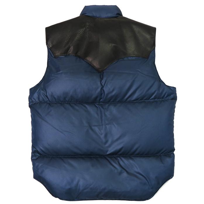 ウェアハウス WAREHOUSE ロッキーマウンテン フェザーベッド ROCKY MOUNTAIN FEATHERBED リップストップナイロン ダウンベスト ホースハイド レザーヨーク NYLON｜earthmarket1｜06