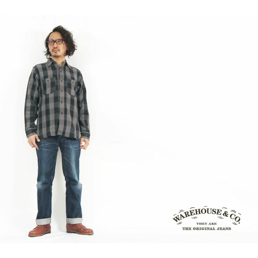WAREHOUSE ウェアハウス フランネル シャツ 長袖 チェック A柄