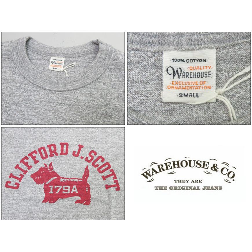 ウェアハウス WAREHOUSE プリント 半袖 Tシャツ CLIFFORD J.SCOTT シャドーボーダー ローゲージ編み WH4601【2024年春夏新作】｜earthmarket1｜08