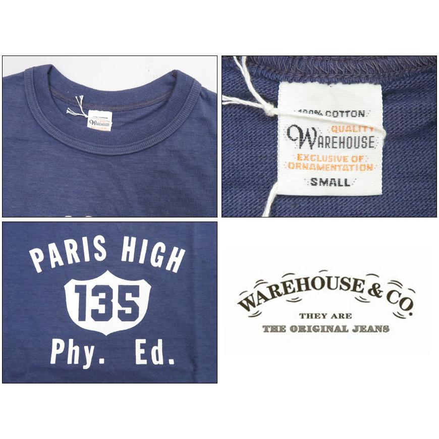 ウェアハウス WAREHOUSE プリント 半袖 Tシャツ PARIS HIGH シャドーボーダー ローゲージ編み WH4601 2024年春夏新作 ウエアハウス｜earthmarket1｜10