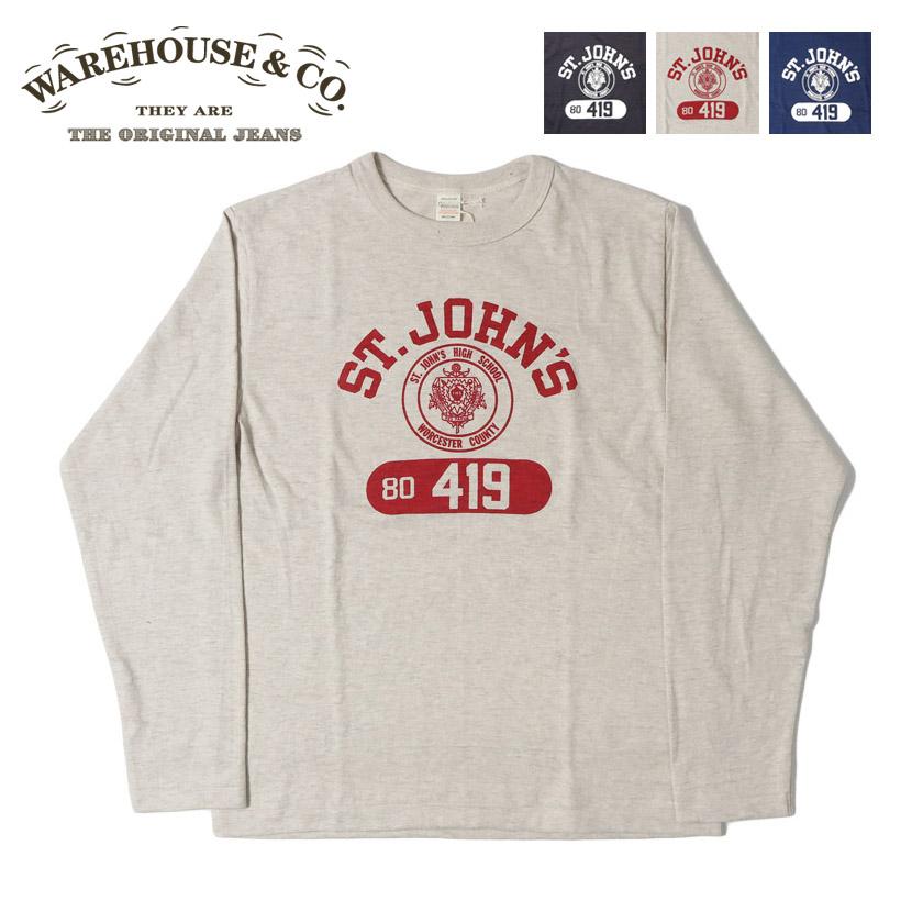 WAREHOUSE（ウエアハウス） ウェアハウス 長袖 クルーネック Tシャツ