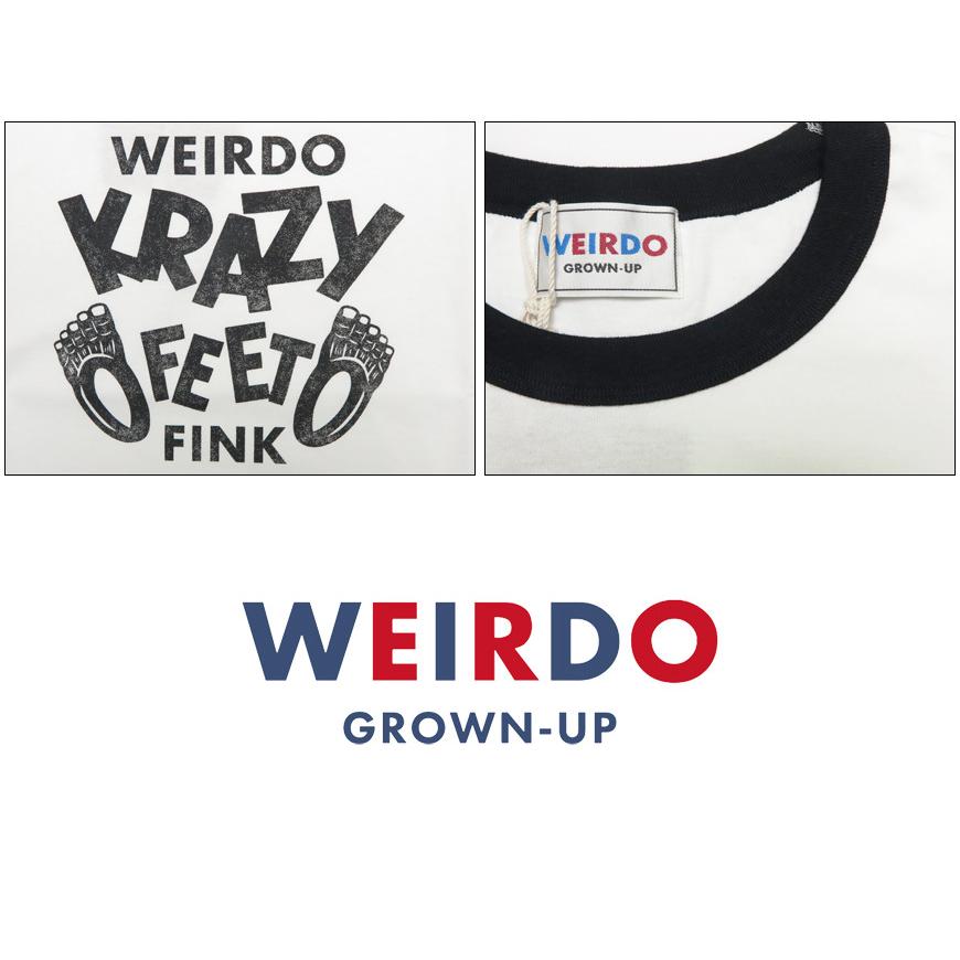 WEIRDO（ウィアード） 七分袖 2トーン ベースボール Tシャツ KRAZY 