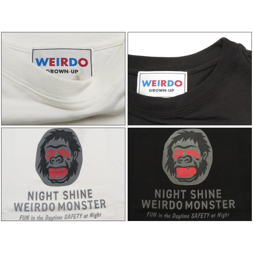 WEIRDO ウィアード 半袖 クルーネック Tシャツ NIGHT SHINE MONSTER GLAD HAND グラッドハンド WRD-21-SS-29｜earthmarket1｜04