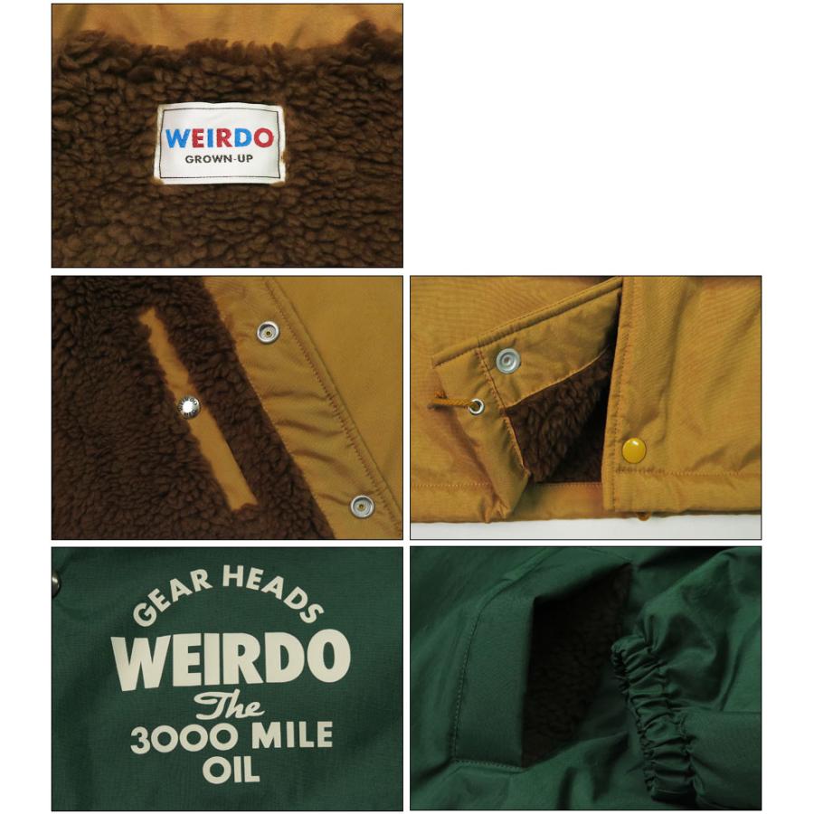 WEIRDO ウィアード 裏ボア コーチジャケット 3000MILE 撥水加工 WEIRDO ウィアード 裏ボア コーチジャケット 3000MILE 撥水加工