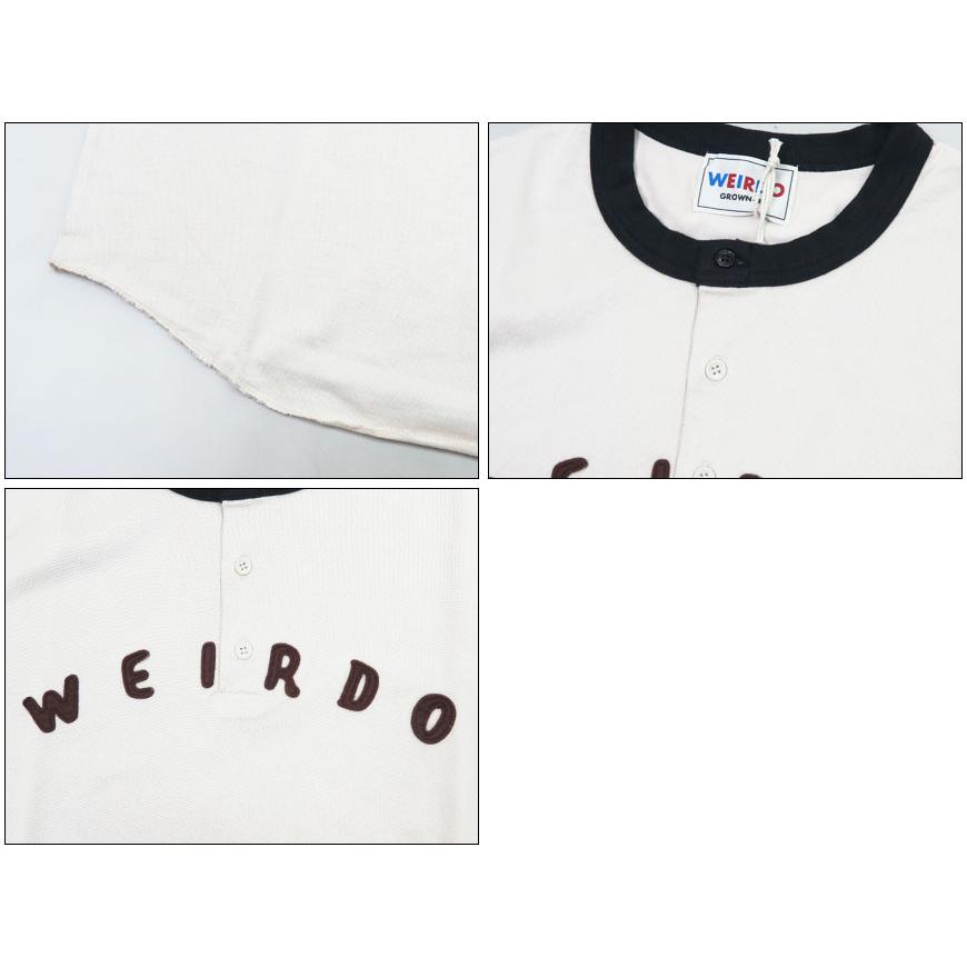 WEIRDO ウィアード 七分袖 ヘンリーネック Tシャツ ベースボールTシャツ レーヨンコットンプレーティング GLAD HAND グラッドハンド WRD-24-SS-19 【2024年春夏｜earthmarket1｜07