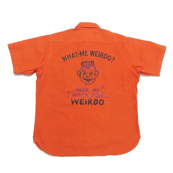WEIRDO GROWN-UP 半袖シャツ ブラック WEIRDO（ウィアード） 半袖 ワークシャツ WHAT-ME WEIRDO? - S/S WORK