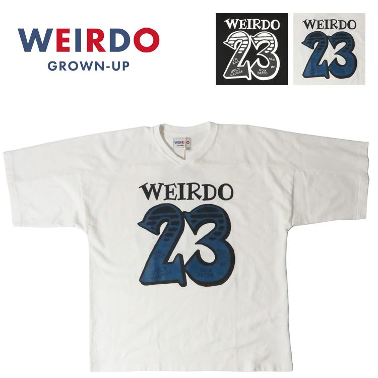 WEIRDO（ウィアード） 半袖 コットンメッシュ ジャージ フットボール T